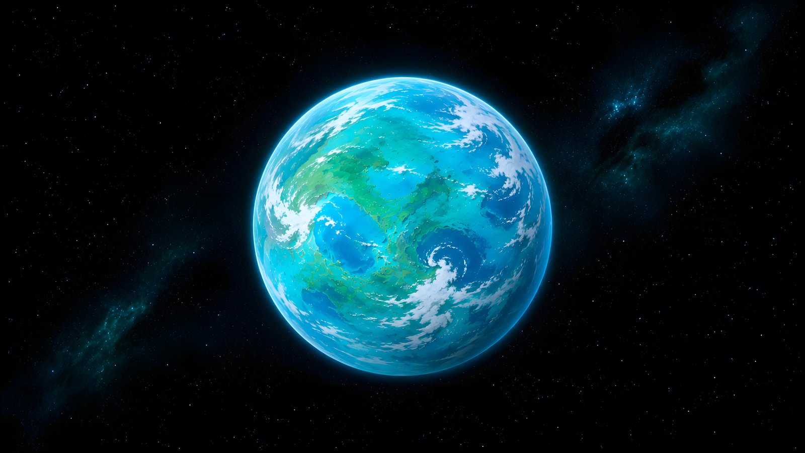 Green Extraterrestrial Planet View - wXGA++ wallpapers in 1600x900 resolution