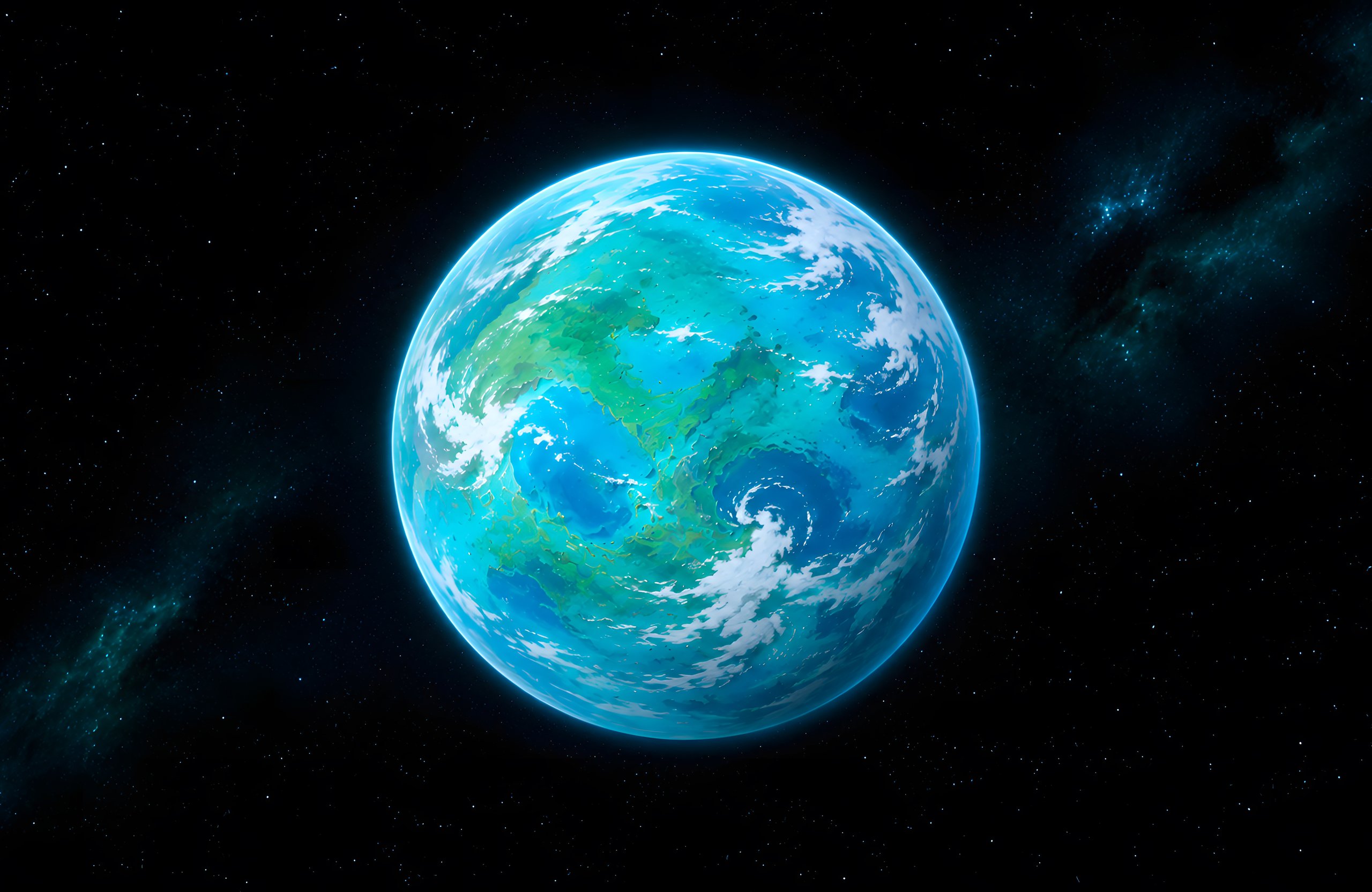 Green Extraterrestrial Planet View - Wallpapers for Apple MacBook Air 13 M2″ in 2560x1664 resolution