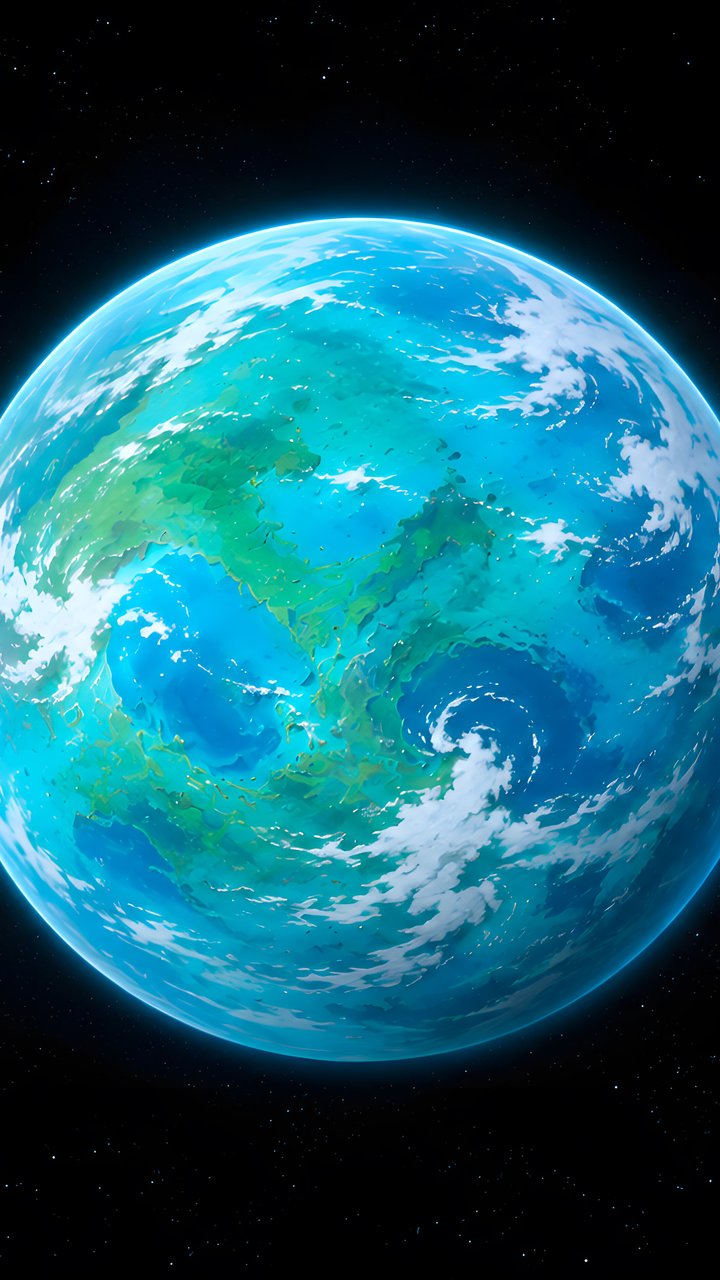 Green Extraterrestrial Planet View - Wallpapers for Samsung/LG in 720x1280 resolution