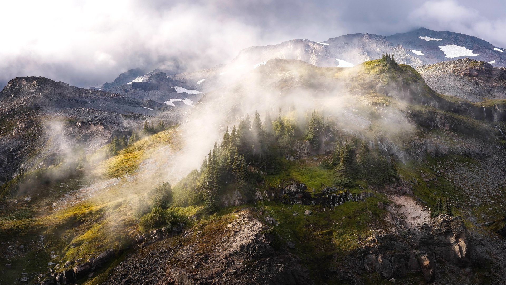 Washington State's Misty Mountain Landscape - Full HD wallpapers in 1920x1080 resolution