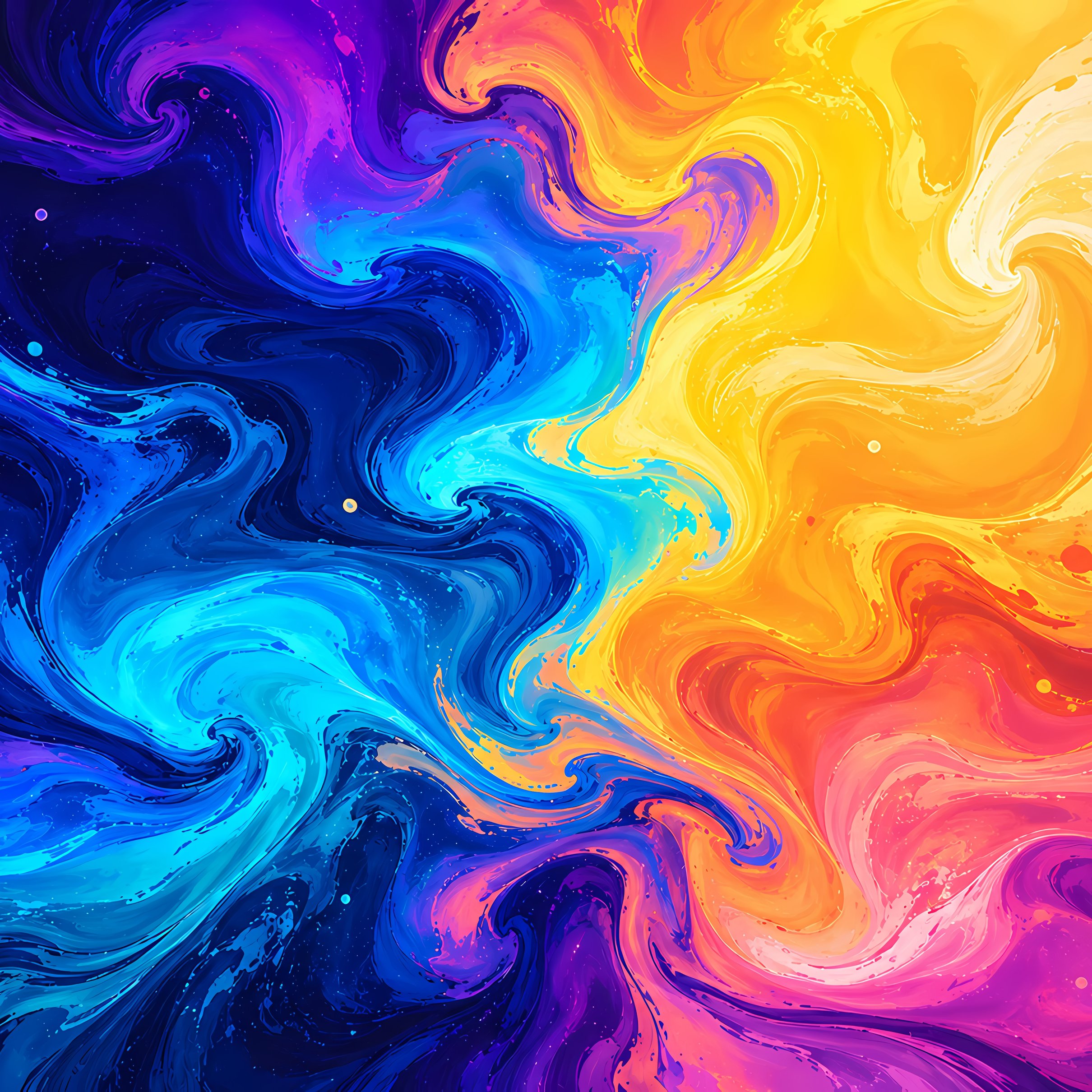 Abstract Paint Swirl Gradient Art - Wallpapers for iPad Pro 11″ 2024 in 2420x2420 resolution