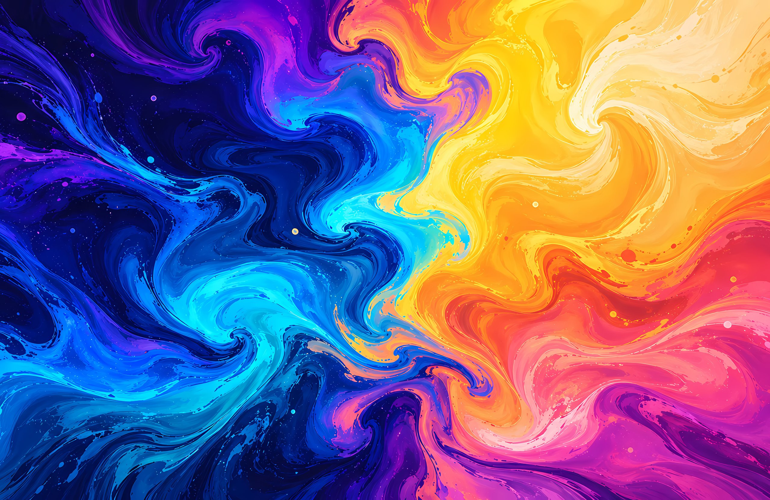 Abstract Paint Swirl Gradient Art - Wallpapers for Apple MacBook Air 13 M2″ in 2560x1664 resolution