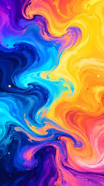 Abstract Paint Swirl Gradient Art - Wallpapers for Nokia, Samsung in 360x640 resolution