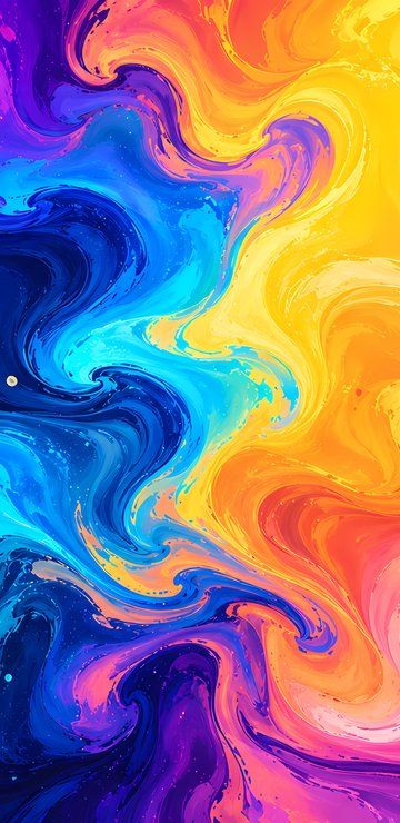 Abstract Paint Swirl Gradient Art - Wallpapers for Samsung in 360x740 resolution