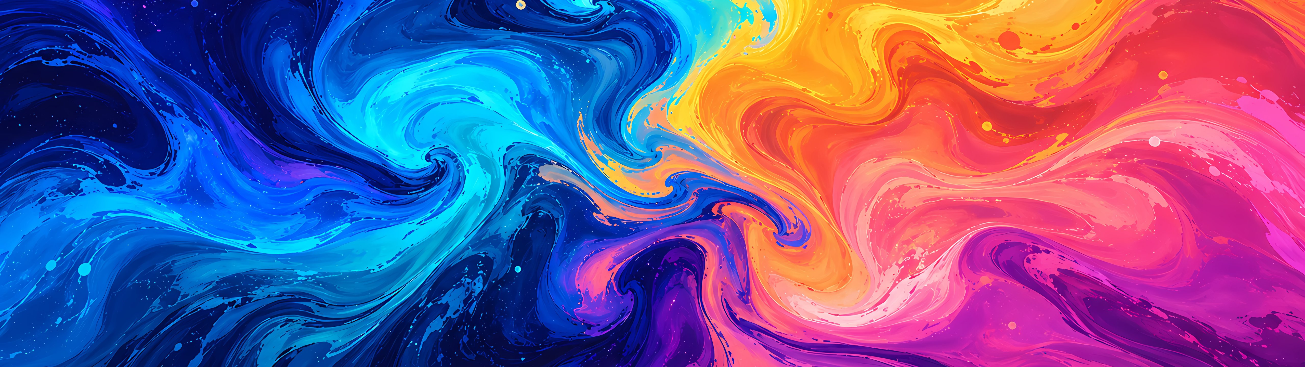 Abstract Paint Swirl Gradient Art - UltraWide 32:9 wallpapers in 5120x1440 resolution