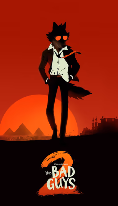 Pyramid Wallpapers for iPhone 11 Pro Max (1242x2688): dreamWorks, the Bad Guys, cartoon, wolf