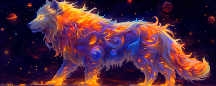 Fantasy wallpapers: wolf, fantastic creature, supernatural, fire