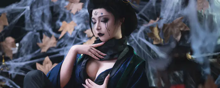 UltraWide 32:9 обои макияж (5120x1440): косплей, Yuuhui, Puppet Spider Spirit, Black Myth: Wukong