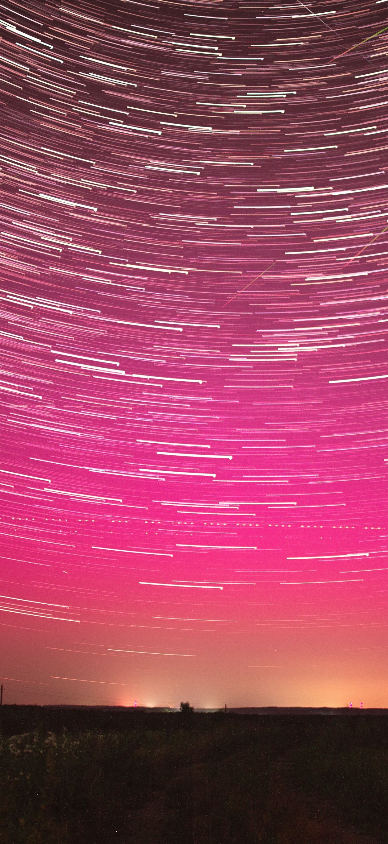 Light trails in the stormy night sky - Wallpapers for iPhone Air in 1260x2736 resolution