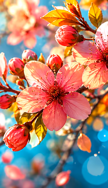 Обои весна для TECNO/Infinix (1080x2460): яблоня, весна, цветы, сад