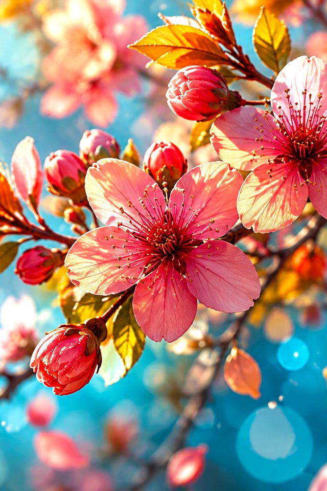 Apple Tree Blossom in Spring Garden - Wallpapers for iPhone 4/4S in 640x960 resolution