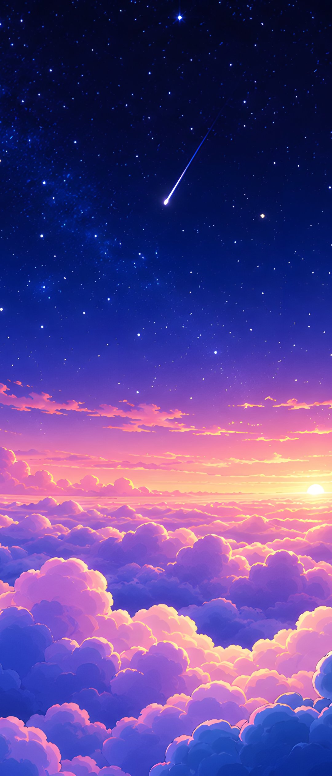 Colorful Sunset Over Cloud Horizon - Wallpapers for Samsung Galaxy Z Flip7, Sony Xperia 5 II/5 III/5 V/10 IV/10 V, Xiaomi Mix Fold 3 in 1080x2520 resolution
