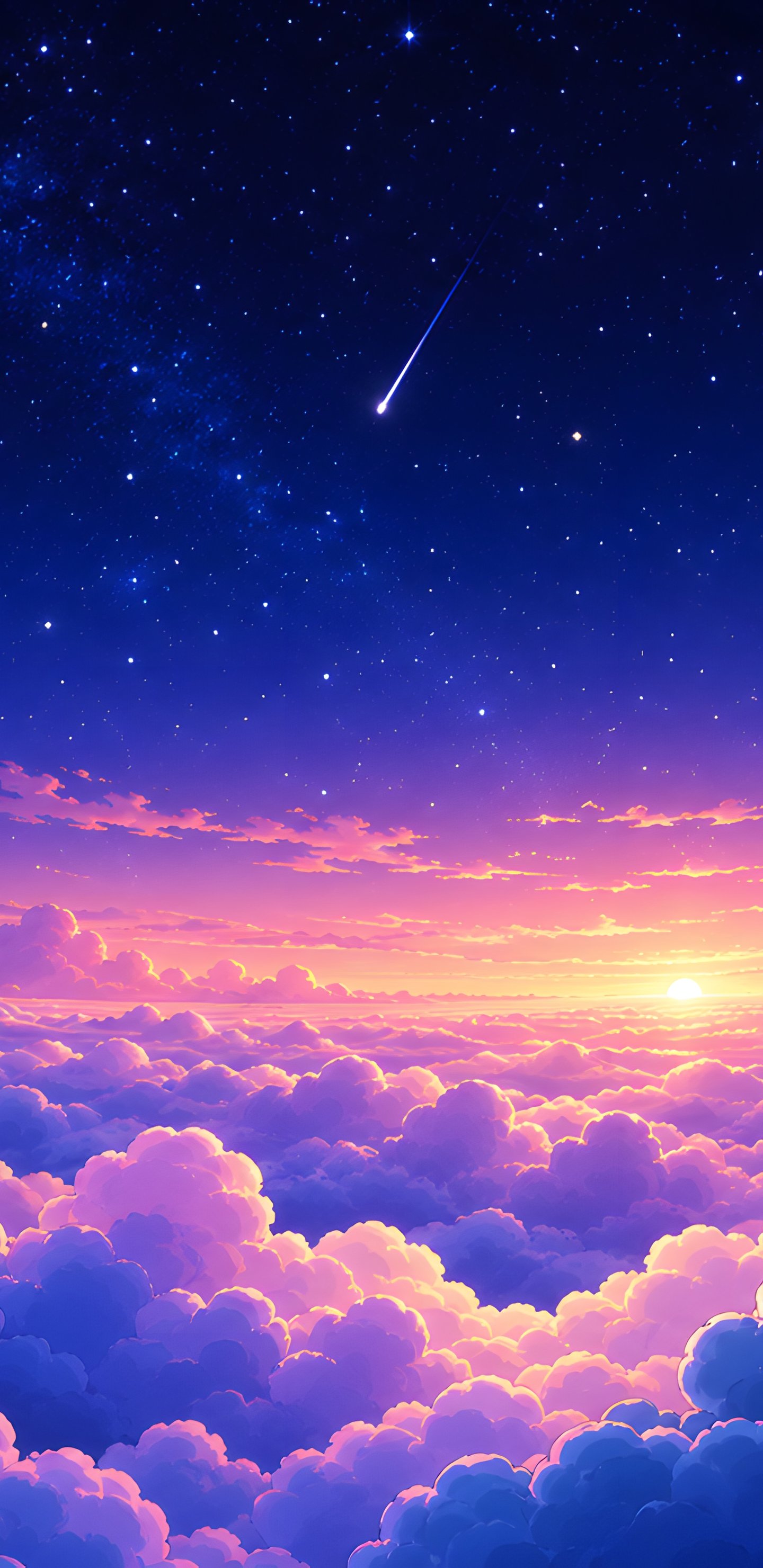 Colorful Sunset Over Cloud Horizon - Wallpapers for Samsung Galaxy S8/S8+/Note 8/S9/S9+/Note 9 in 1440x2960 resolution