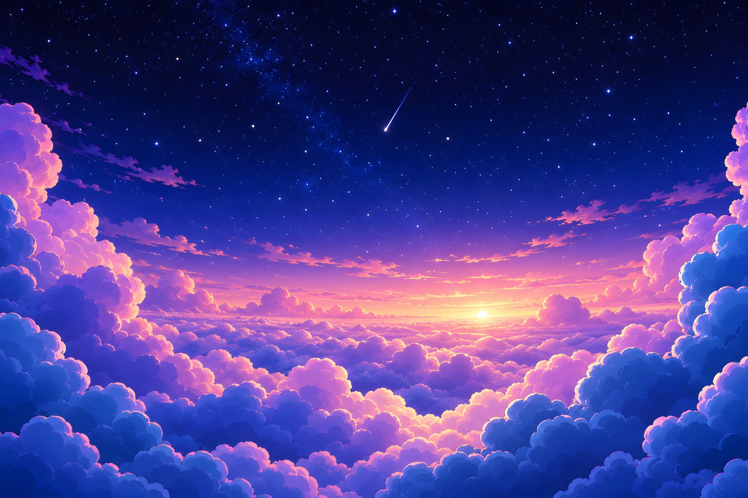 Colorful Sunset Over Cloud Horizon - Microsoft Surface 12.4″ wallpapers in 1536x1024 resolution