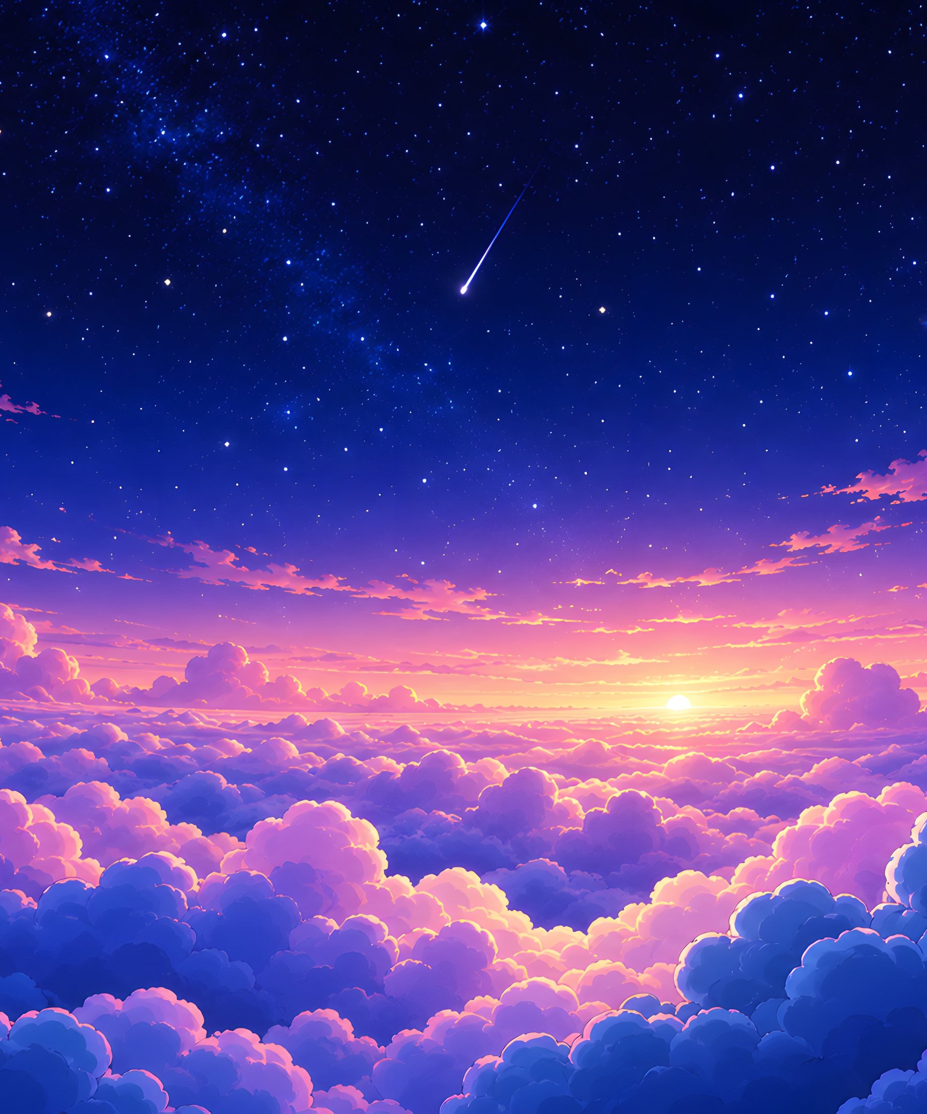 Colorful Sunset Over Cloud Horizon - Wallpapers for Samsung Galaxy Z Fold4/Z Fold5/Z Fold6 in 1812x2176 resolution