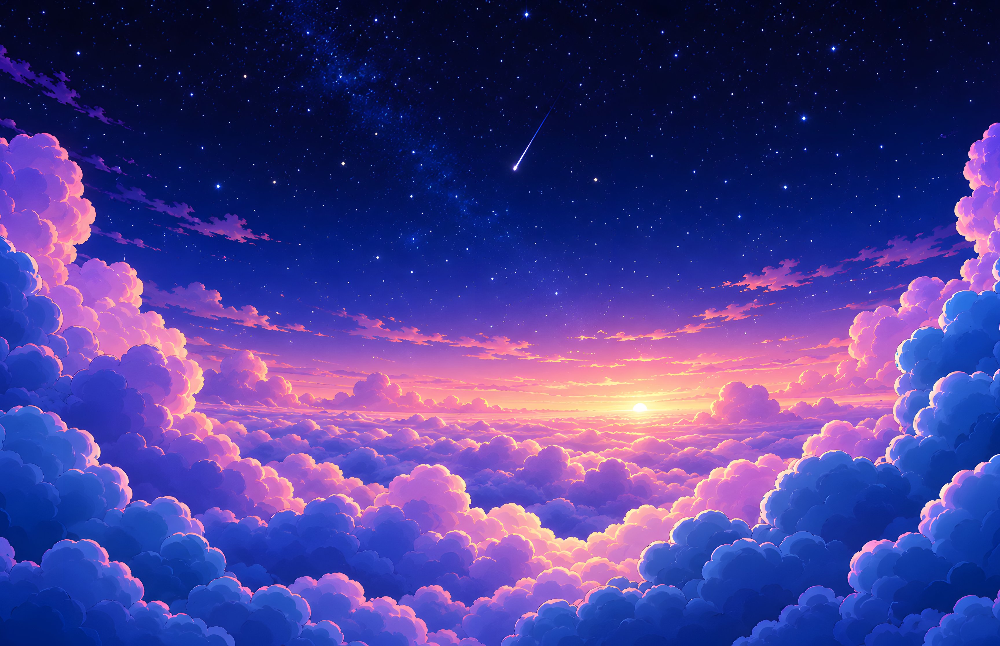 Colorful Sunset Over Cloud Horizon - Wallpapers for Apple MacBook 16.2″ in 3456x2234 resolution