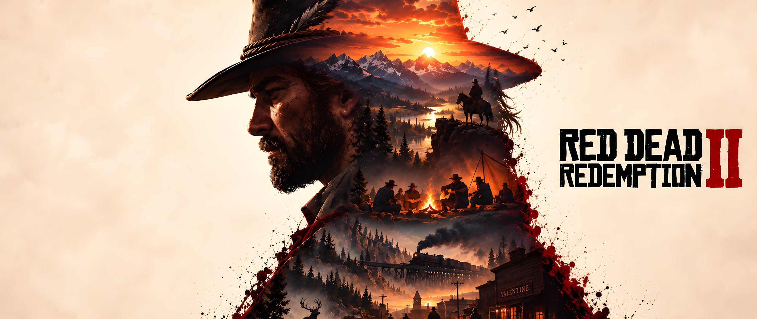 Arthur Morgan and the plot of Red Dead Redemption 2 - UltraWide 21:9 wallpapers in 2560x1080 resolution