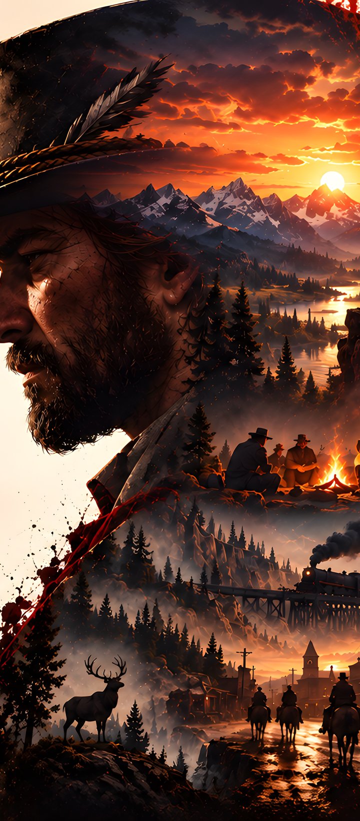 Артур Морган и сюжет Red Dead Redemption 2 - Обои для Xiaomi Redmi 14C, POCO C71/C75/M7, Infinix Note 8 в разрешении 720x1640