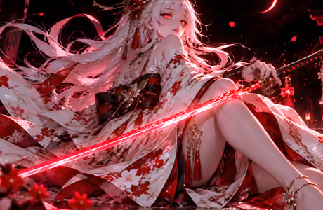WSXGA+ Anime wallpapers (1680x1050): anime girl, kimono, katana, torii