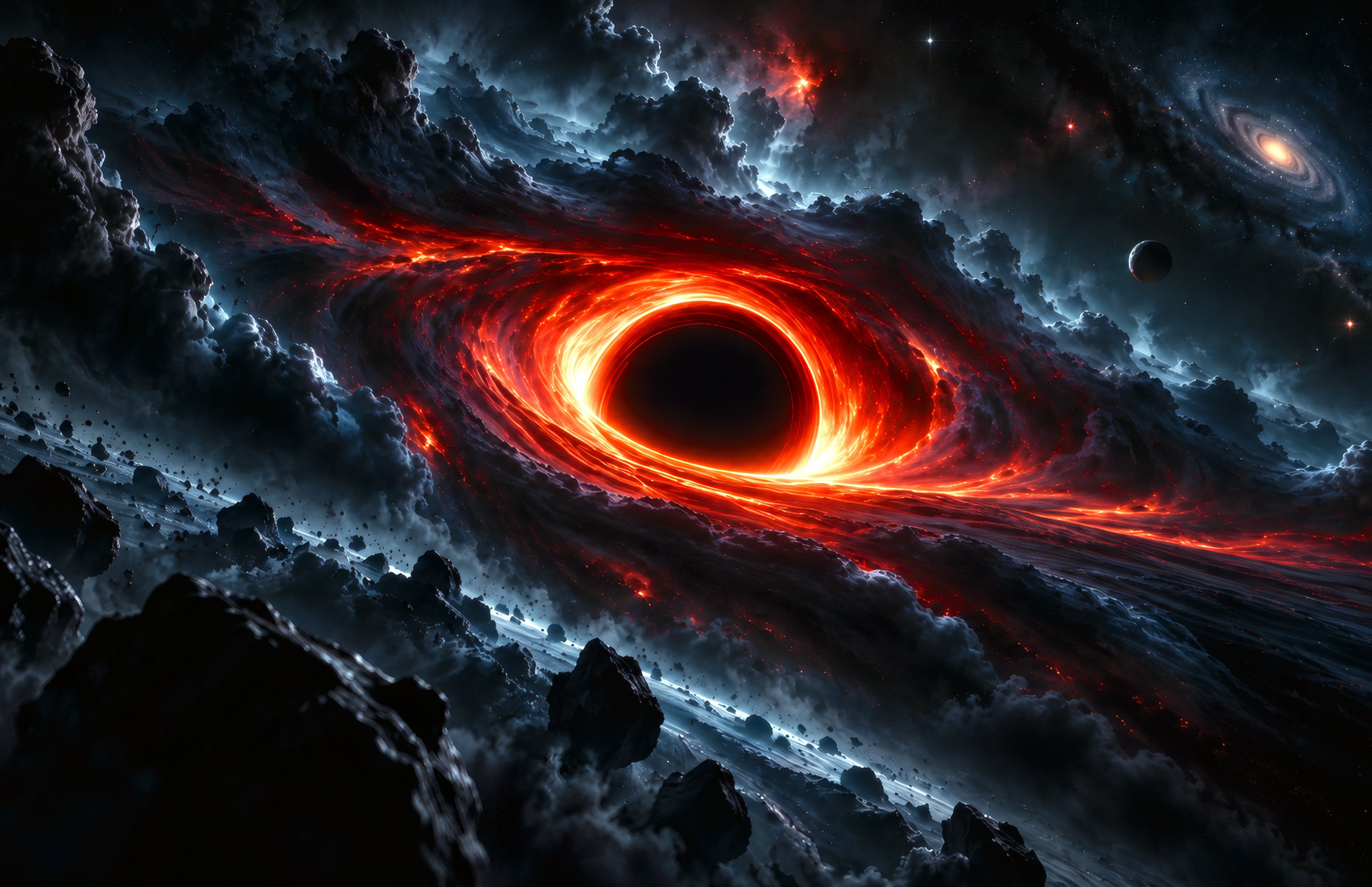 Powerful black hole swallows the nebula - Wallpapers for Apple MacBook 16.2″ in 3456x2234 resolution