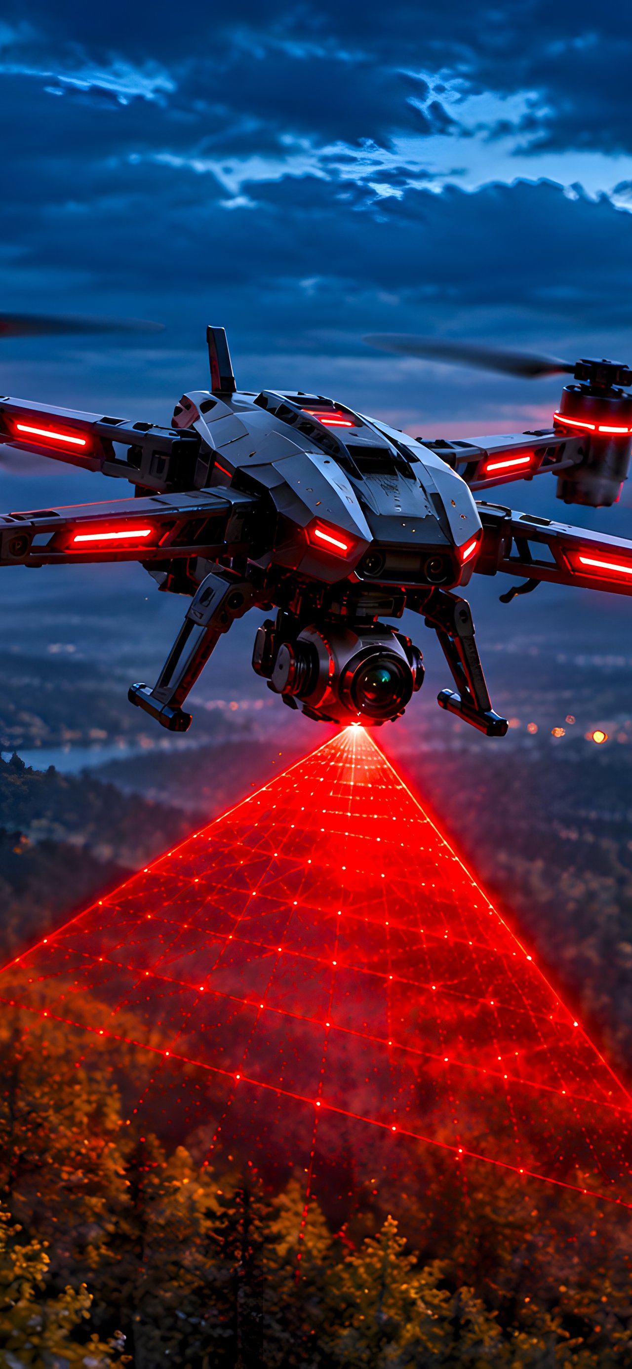 Search quadcopter over the forest - Wallpapers for Xiaomi 15T in 1280x2772 resolution