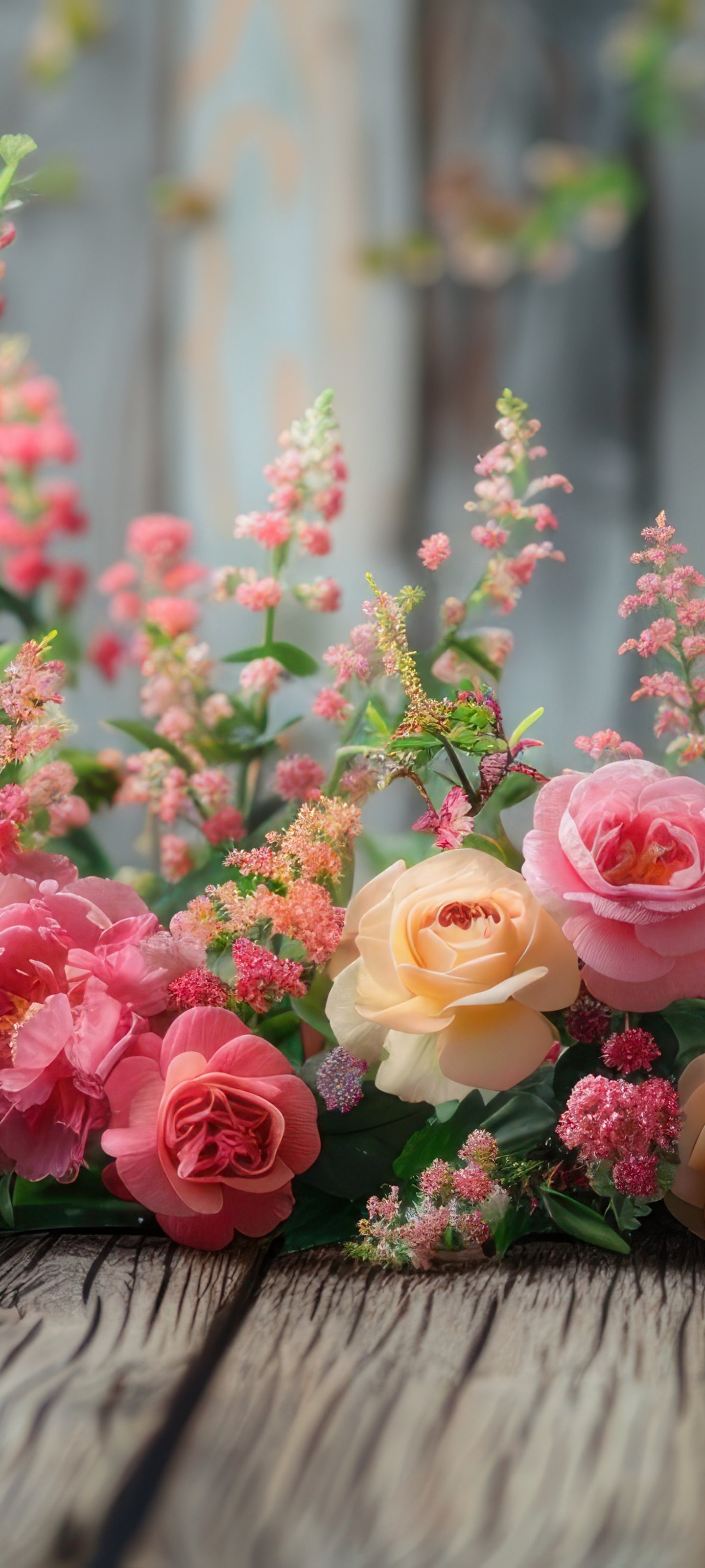 Delicate Pink Rose Arrangement - Wallpapers for Xiaomi 13 Ultra/14 Ultra/15 Ultra/17 Pro Max, Samsung Galaxy S20/S20 Ultra/S21 Ultra in 1440x3200 resolution