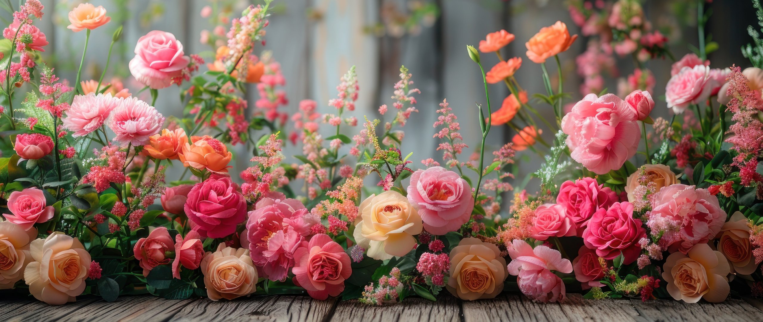 Delicate Pink Rose Arrangement - UltraWide 21:9 wallpapers in 2560x1080 resolution