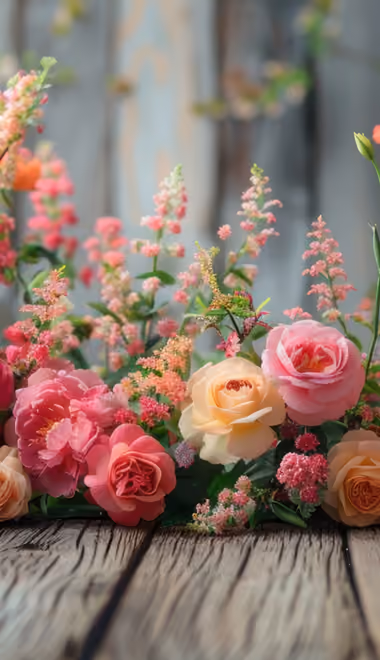 Peonies Wallpapers for Samsung Galaxy Z Flip6, Motorola Razr 2025 (1080x2640): roses, peonies, gardenia, bouquet