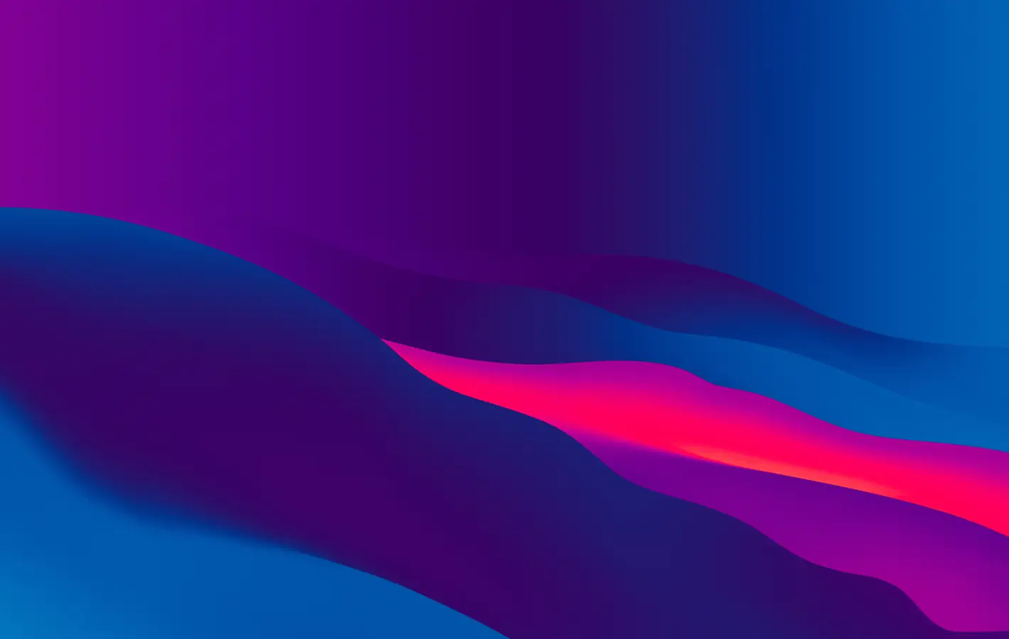 Abstract flowing waves in vibrant colors — desktop and phone wallpaper, free download