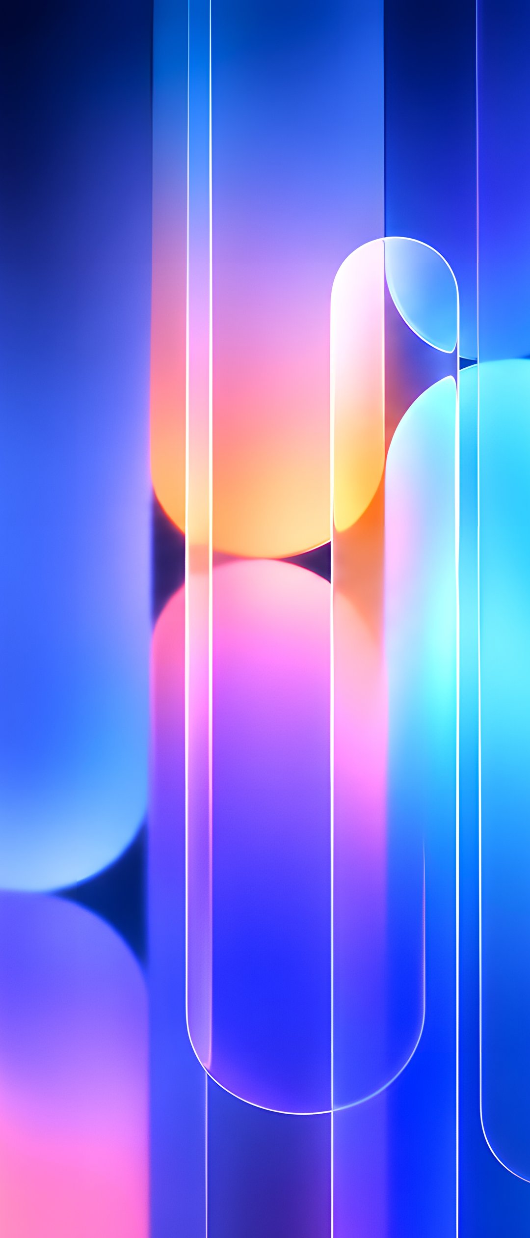 Neon Gradient Capsules - Wallpapers for Samsung Galaxy Z Flip7, Sony Xperia 5 II/5 III/5 V/10 IV/10 V, Xiaomi Mix Fold 3 in 1080x2520 resolution