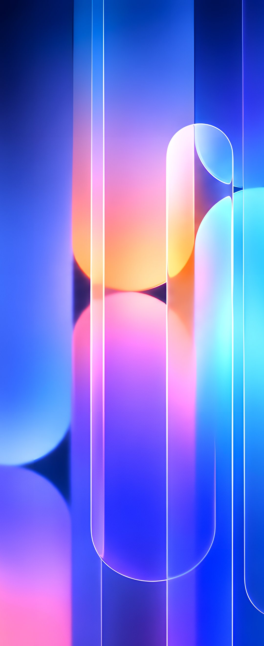 Neon Gradient Capsules - Wallpapers for Samsung Galaxy Z Flip6, Motorola Razr 2025 in 1080x2640 resolution