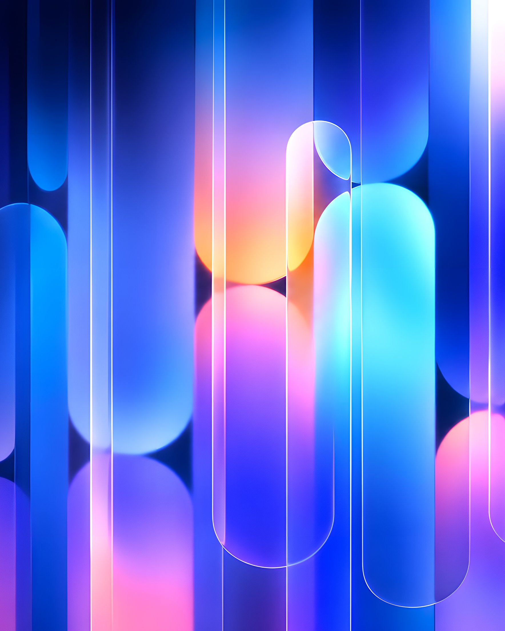 Neon Gradient Capsules - Wallpapers for Samsung Galaxy Z Fold 2/3 in 1768x2208 resolution