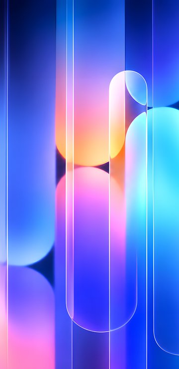 Neon Gradient Capsules - Wallpapers for Samsung in 360x740 resolution