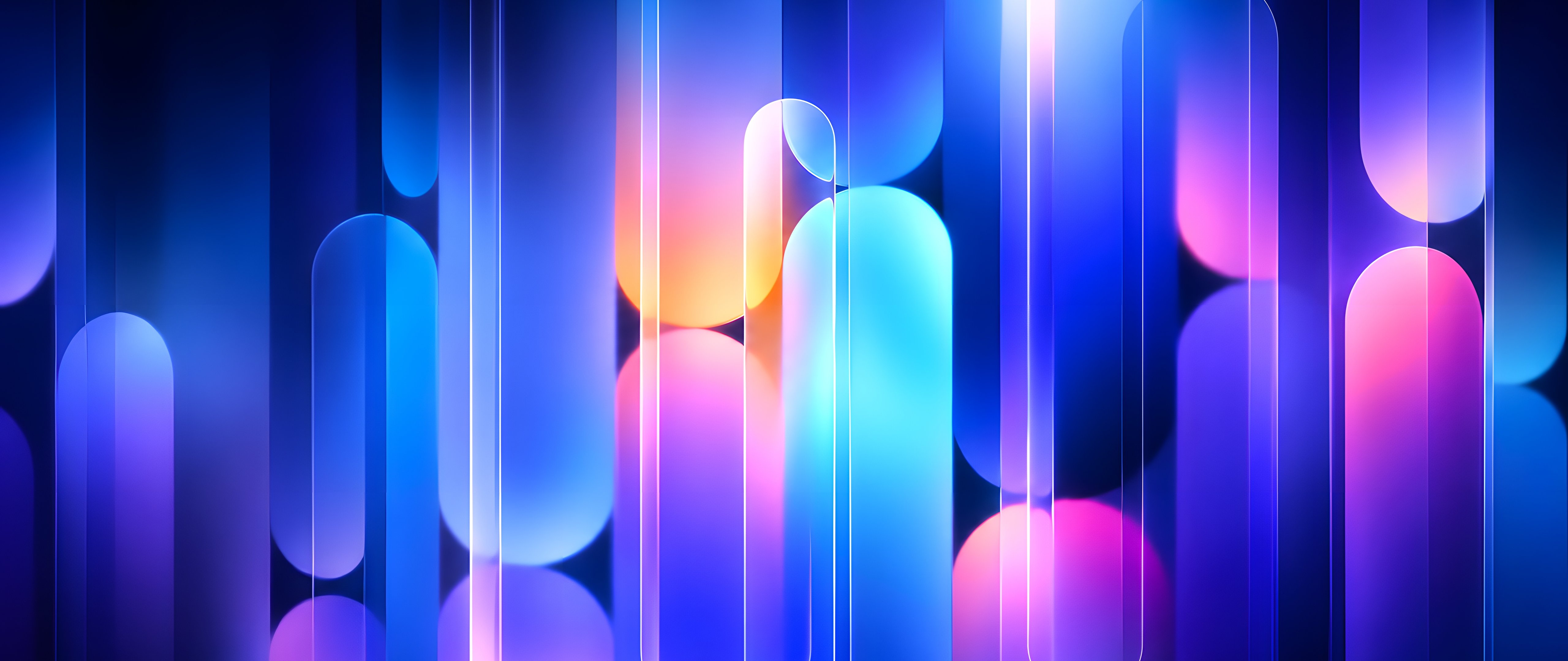Neon Gradient Capsules - 5K2K UltraWide 21:9 wallpapers in 5120x2160 resolution