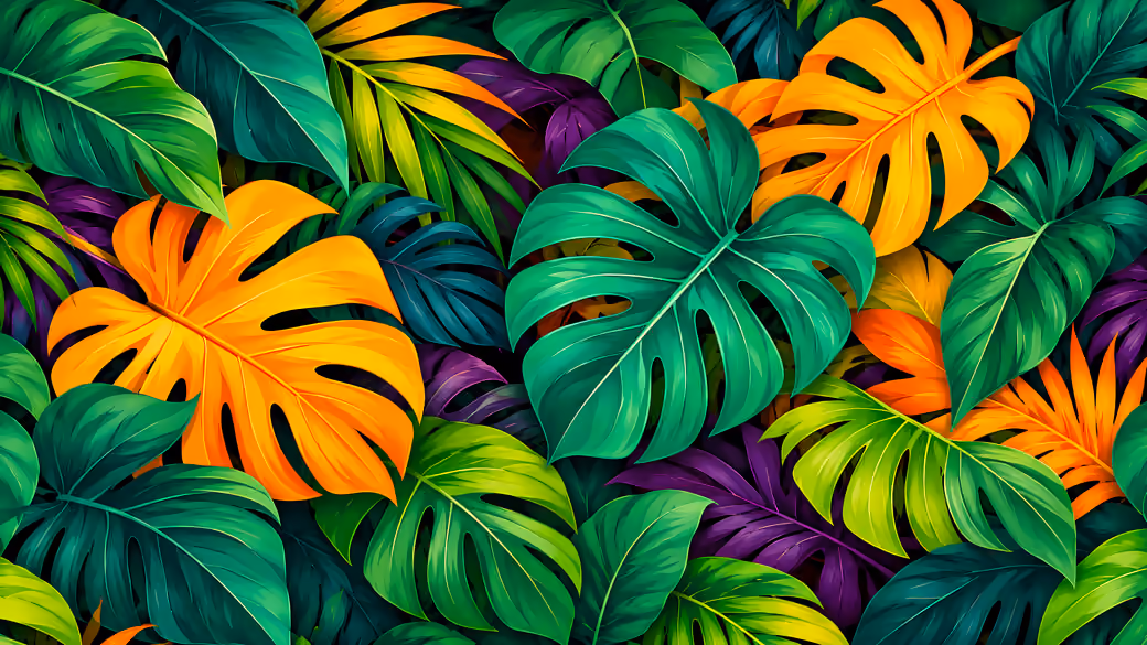 Tropical Monstera Leaf Pattern - Wallpapers for TECNO/Infinix in 1080x2460 resolution