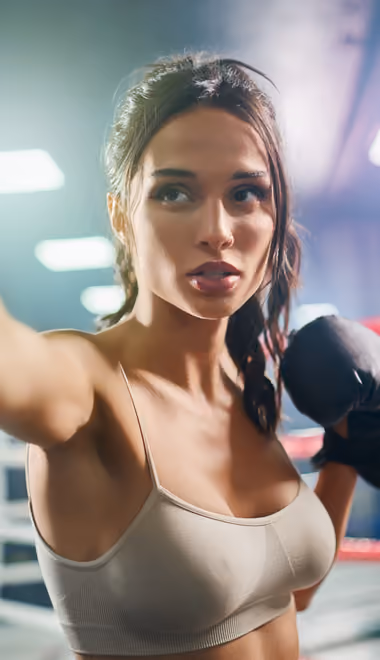 Sport wallpapers: boxer, woman, gloves, punch