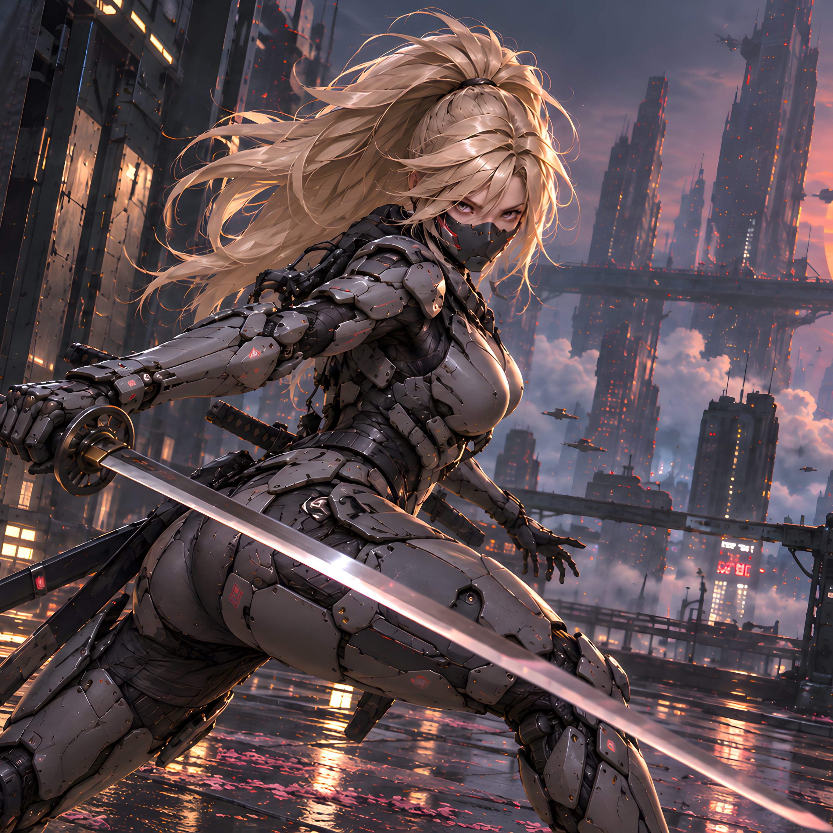 Warrior in armor with a katana - Wallpapers for iPad Pro 12.9″ in 2732x2732 resolution