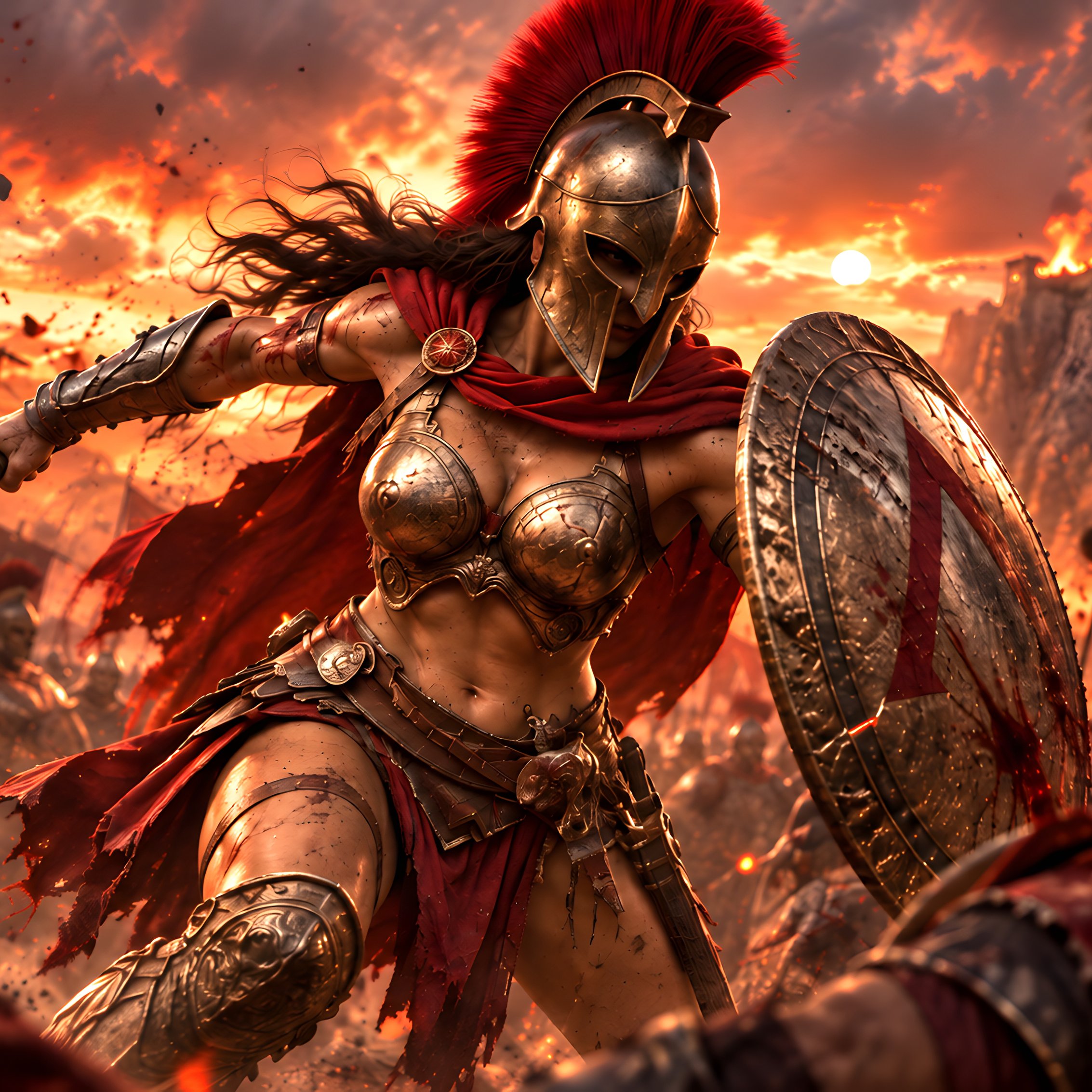 Spartan warrior in Ancient Greece - Wallpapers for iPad mini 8.3″ in 2266x2266 resolution