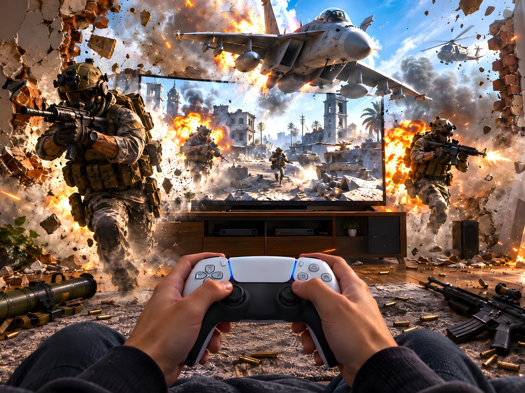 Battlefield breaks through the screen - XVGA wallpapers in 1024x768 resolution