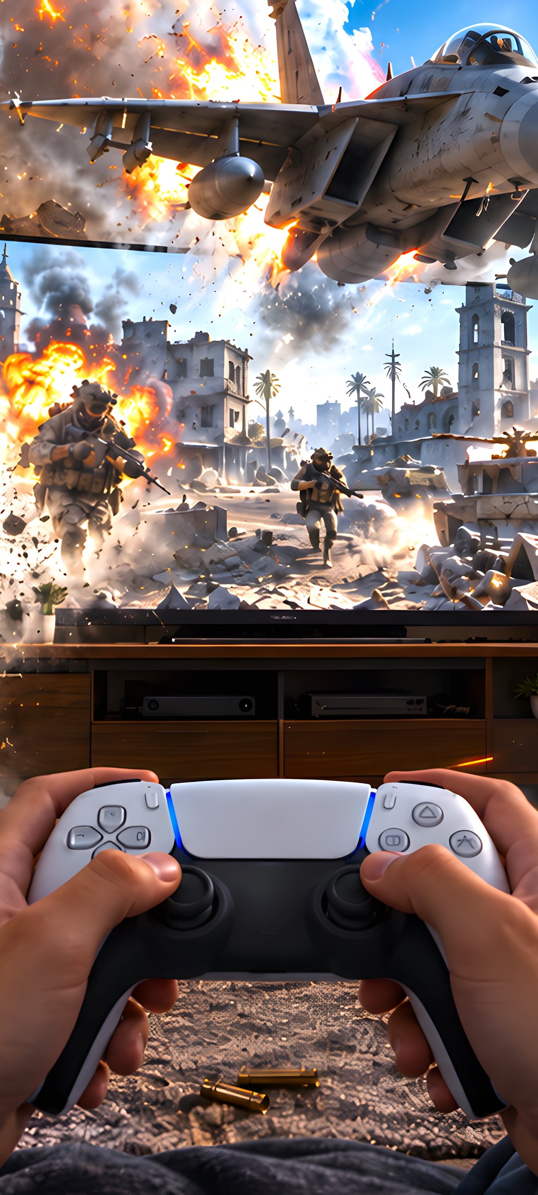 Battlefield breaks through the screen - Wallpapers for Samsung Galaxy M55, POCO M4/X4/X5, Xiaomi Redmi 12/13/Note 13/Note 14/Note 14S in 1080x2400 resolution