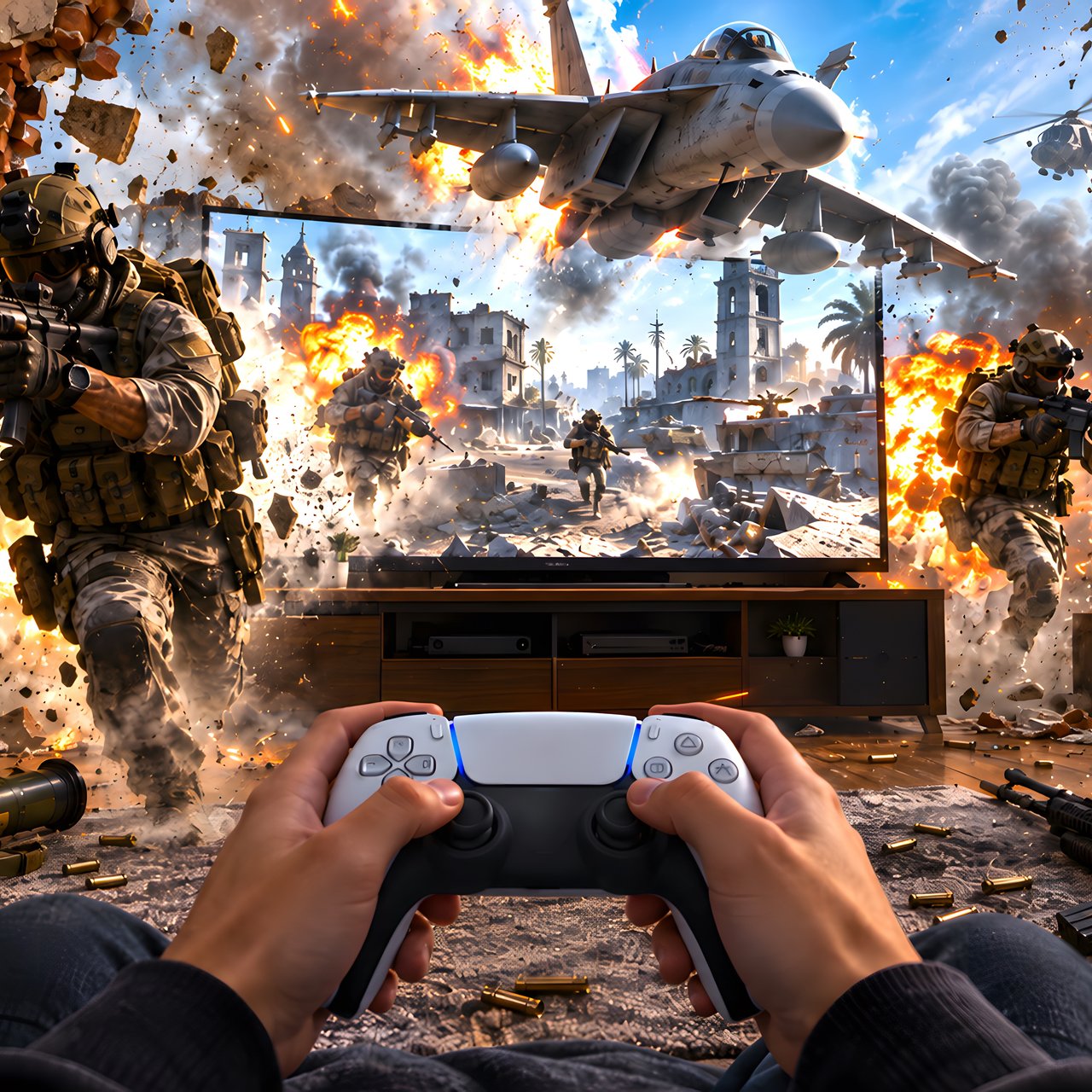 Battlefield прорывается сквозь экран - Обои для Lenovo, Huawei в разрешении 1280x1280