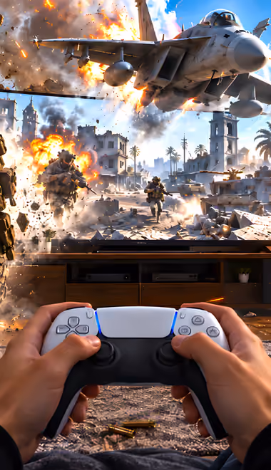 Обои игры: PlayStation 5, Battlefield, самолет, взрыв