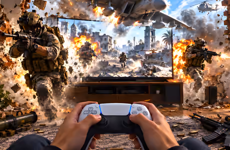 SXGA обои PlayStation 5 (1280x1024): PlayStation 5, Battlefield, самолет, взрыв