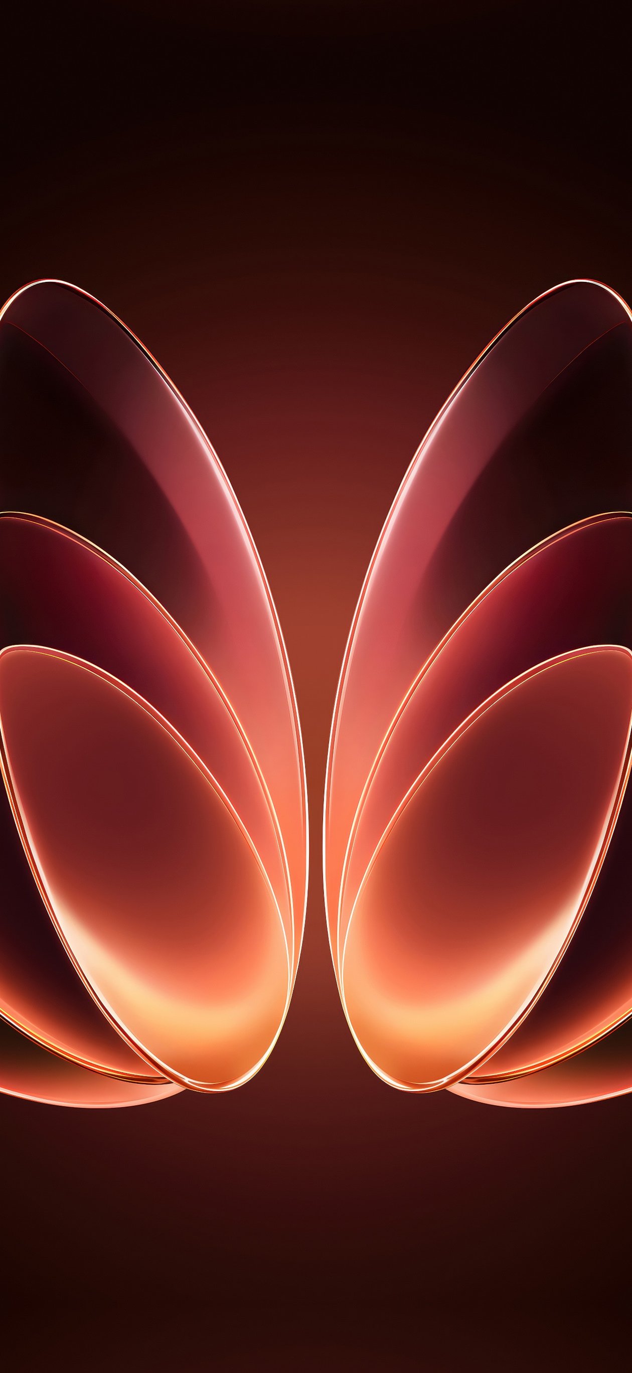 Glowing Geometric Petal Abstraction - Wallpapers for iPhone Air in 1260x2736 resolution