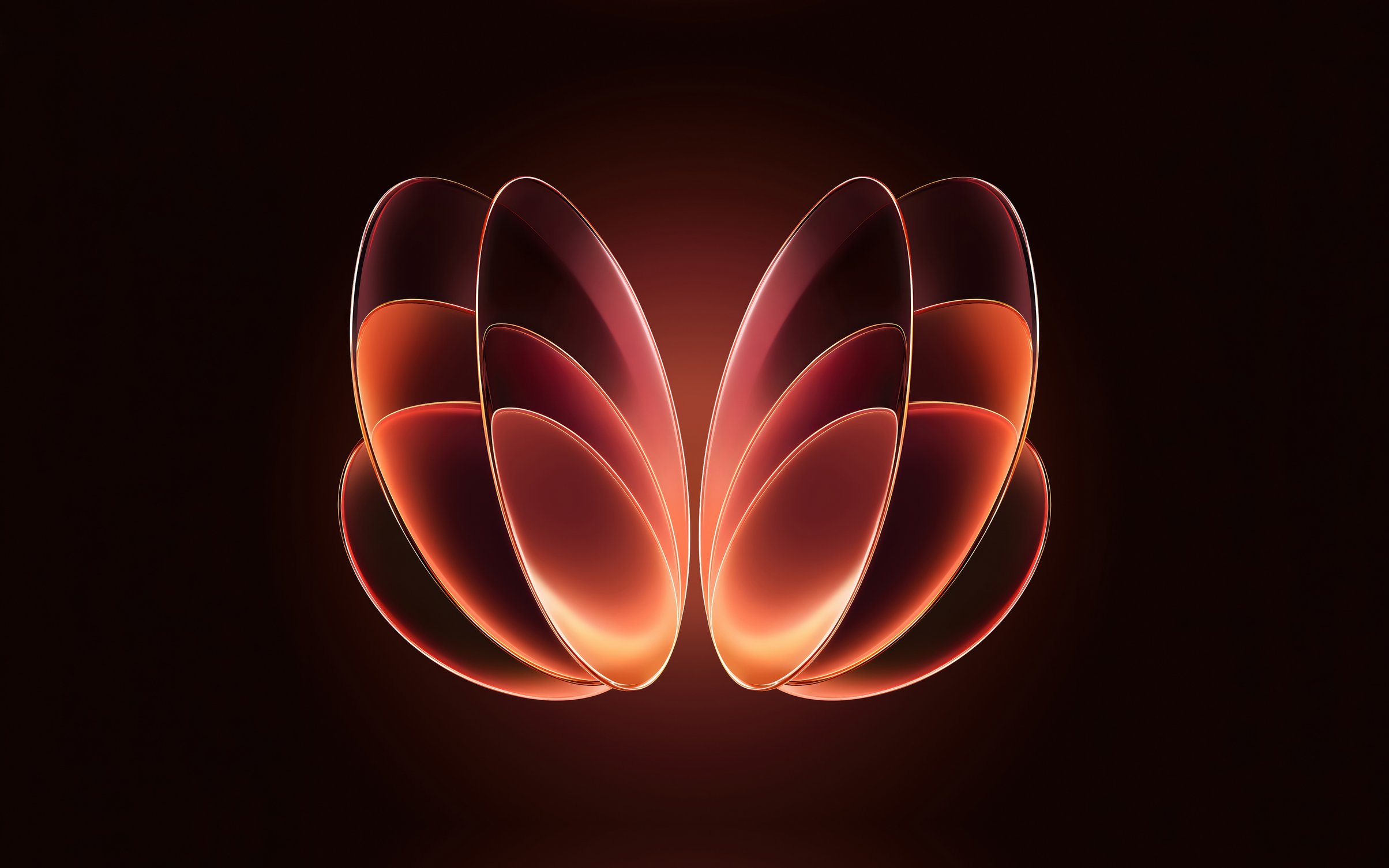 Glowing Geometric Petal Abstraction - Wallpapers for MacBook Neo in 2408x1506 resolution