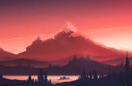 Nature wallpapers: mountains, sunset, lake, forest