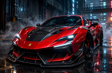 Microsoft Surface 12.4″ wallpapers (1536x1024): Ferrari SF90 XX Stradale, Ferrari, hypercar, night