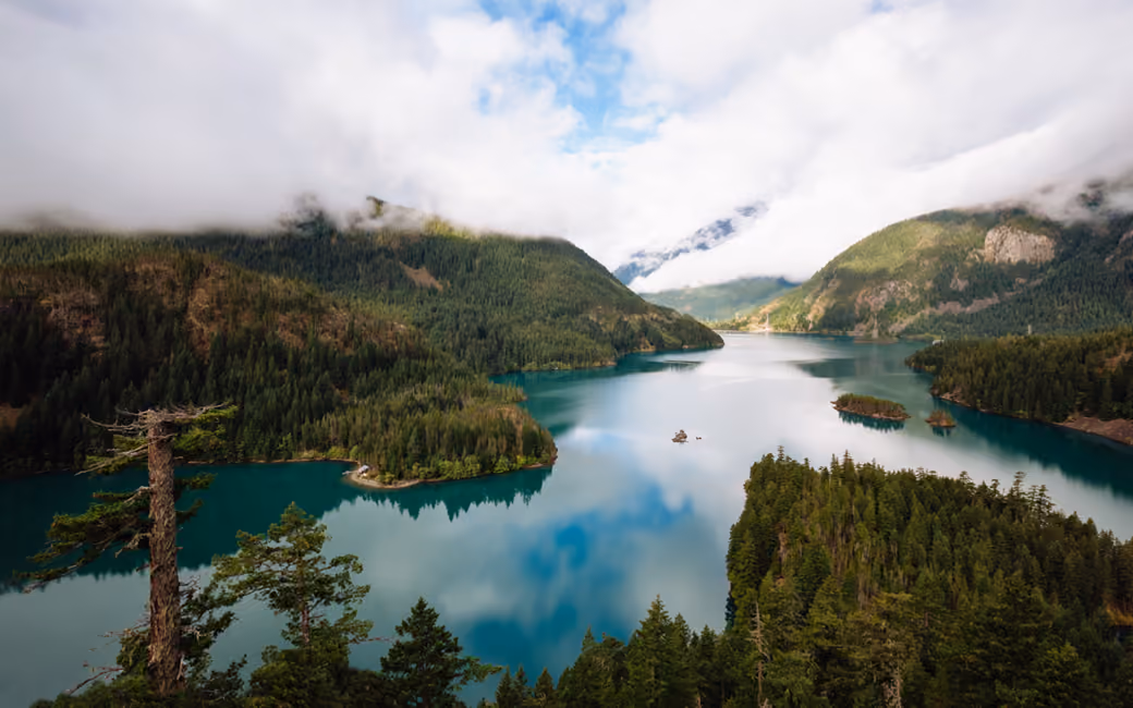North Cascades Mountain Landscape — desktop and phone wallpaper, free download