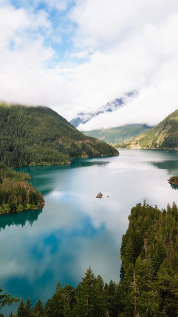 North Cascades Mountain Landscape - Wallpapers for Nokia, Samsung in 360x640 resolution