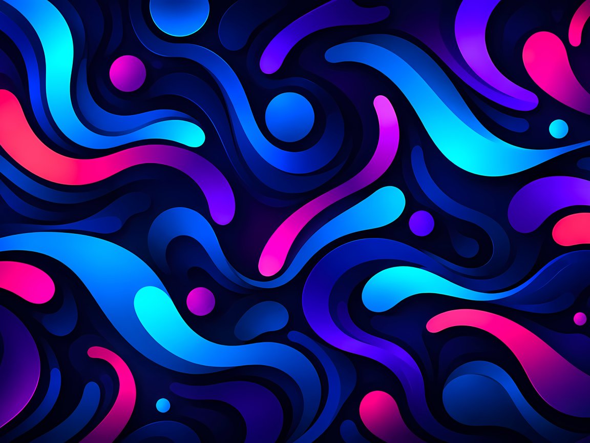 Abstract multicolored waves - XGA+ wallpapers in 1152x864 resolution